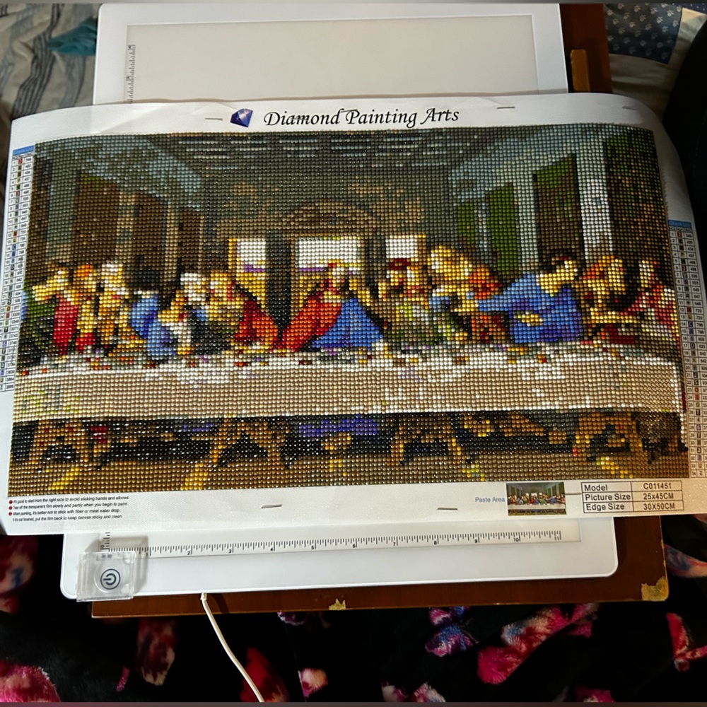 10”x18” Completed Lords Supper Diamond Painting